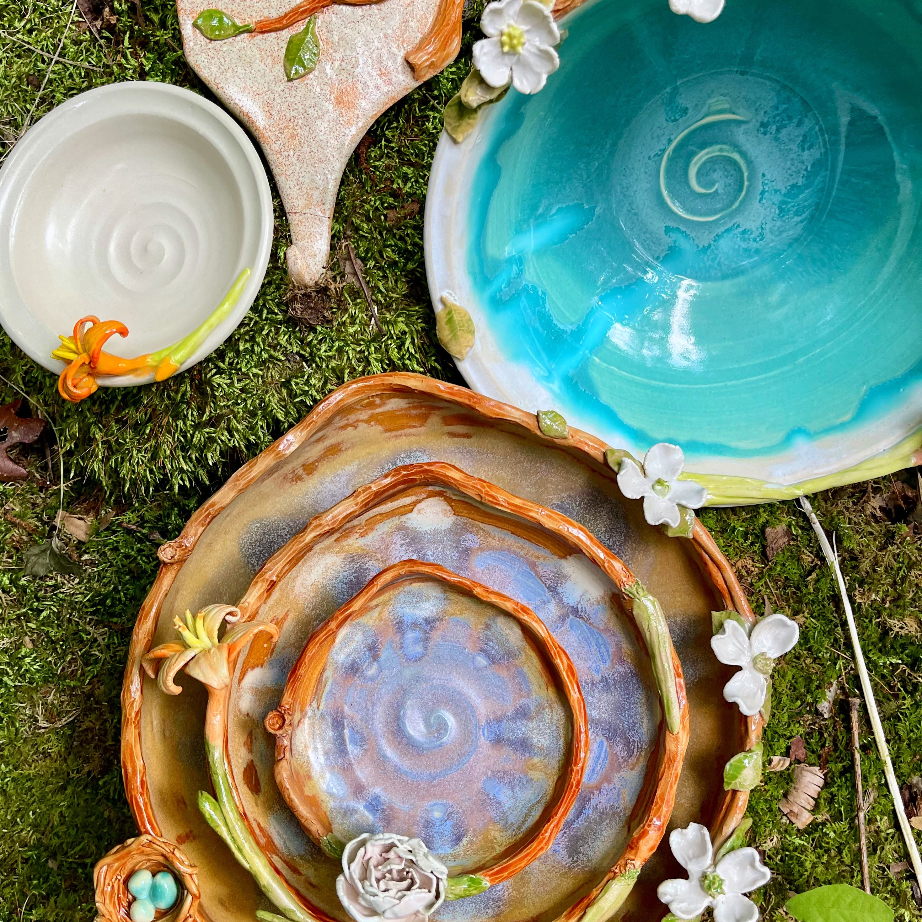 Flowers and bowls