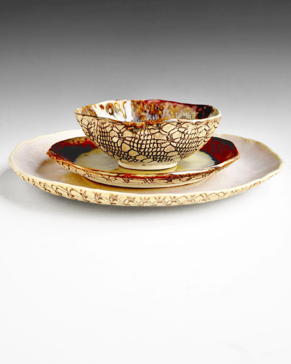 handmade stoneware dinnerware set