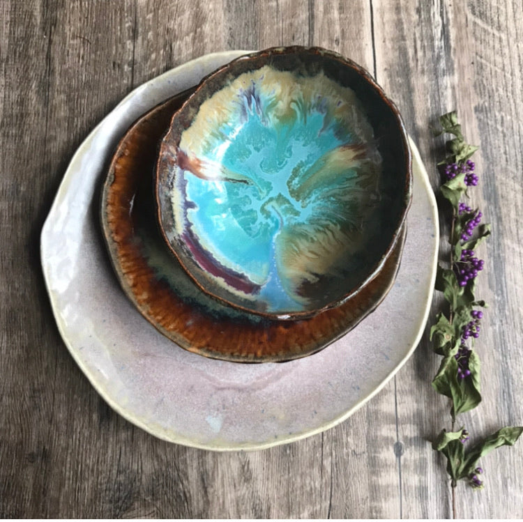 handmade midern rustic dinnerware set