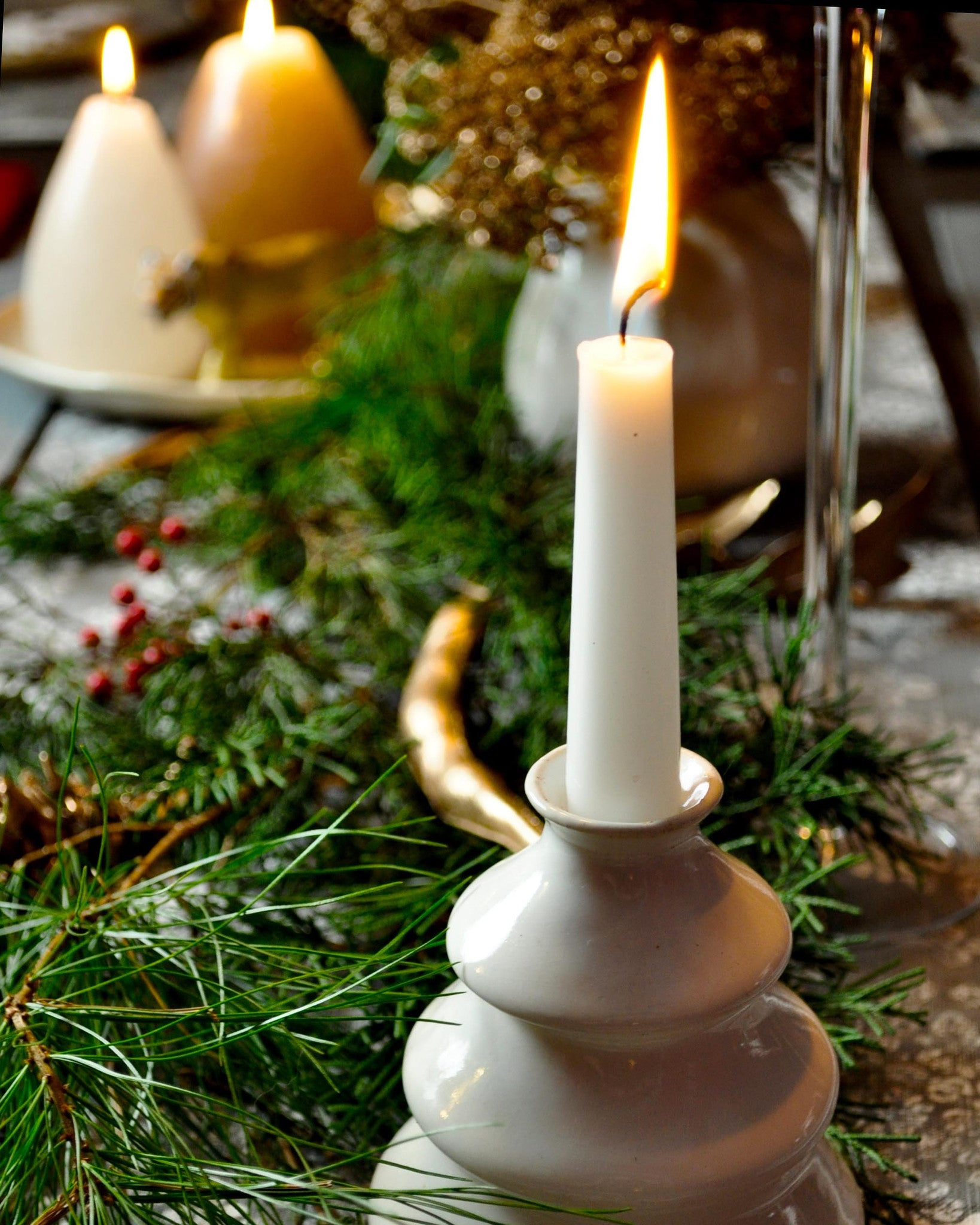 A Woodland Christmas Table Setting