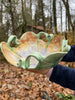 Leaf  bowl Tlb5 curly vines 10 1/2” D