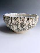Organic pottery with lace texture 