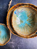 Organic Rustic nesting bowl set bowl in Turquoise Waters 3 pieces