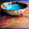 Rustic bowl UR10 River Journey glazes 2 cup