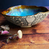 Rustic bowl UR11 River Journey glazes 2 cup