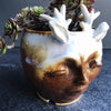 Deer Woman planter in Red Earth glaze 5” H