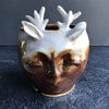 Deer Woman planter in Red Earth glaze 5” H