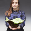 Hosta Leaf bowl 12 cup large sculptural serving vessel